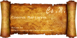 Cserna Marianna névjegykártya